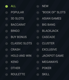 categories of games