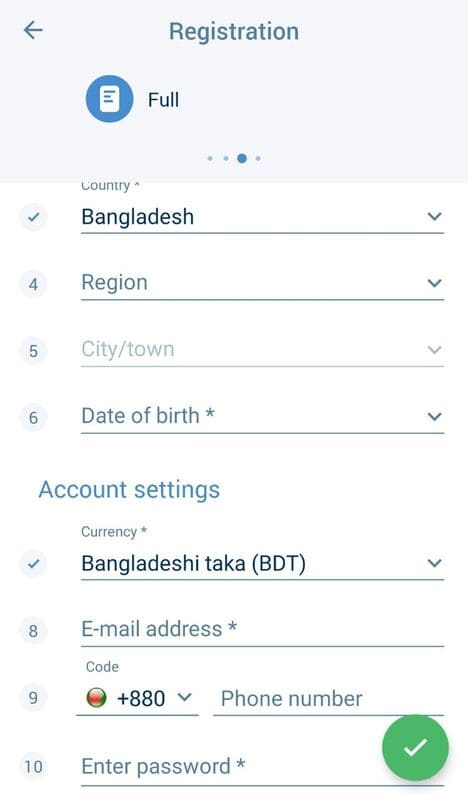 Registration and login 1xbet app Bangladesh (BD)
